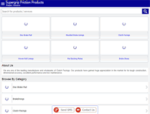 Tablet Screenshot of frictionproducts.com